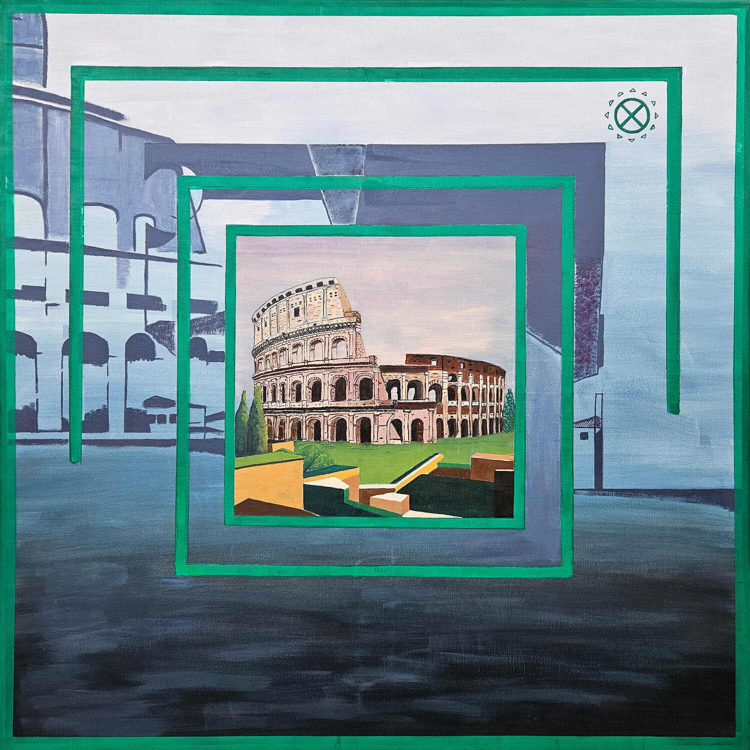 The eternal amphitheater Alida Velea Original painting for sale