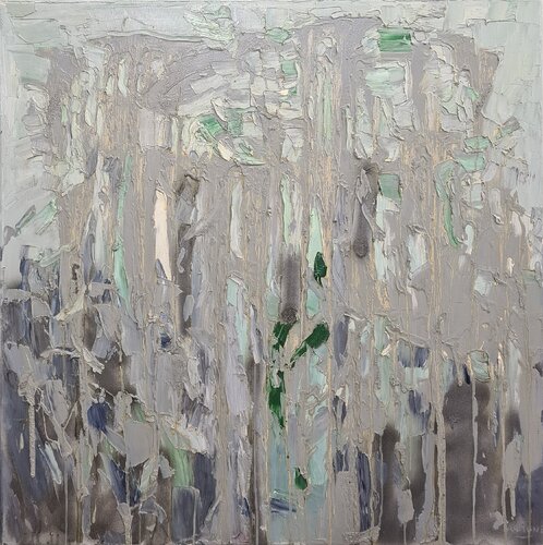 Cromatico grigio by Domenico Asmone, Painting for Sale on Select