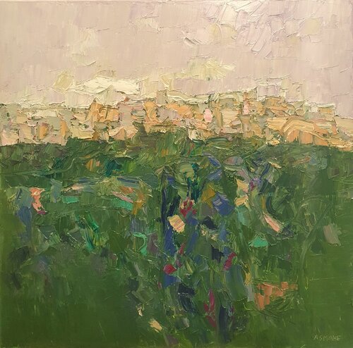 Perugia cromatica by Domenico Asmone, Painting for Sale on Select