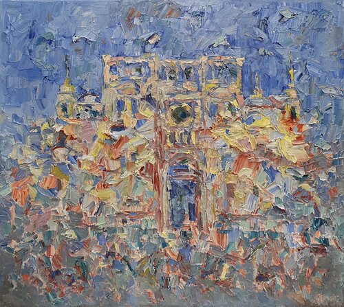 La Certosa verso sera - Pavia cromatica by Domenico Asmone, Painting for Sale on Select