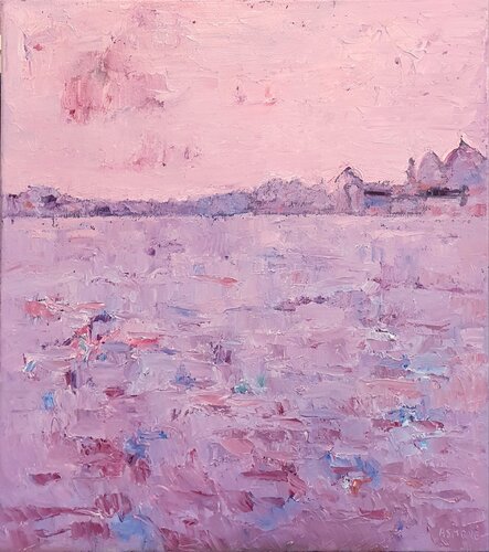Venezia cromatica (Tramonto) by Domenico Asmone, Painting for Sale on Select