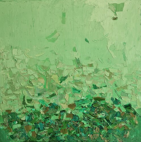 Cromatico verde by Domenico Asmone, Painting for Sale on Select