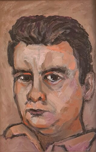 Autoritratto by Domenico Asmone, Painting for Sale on Select