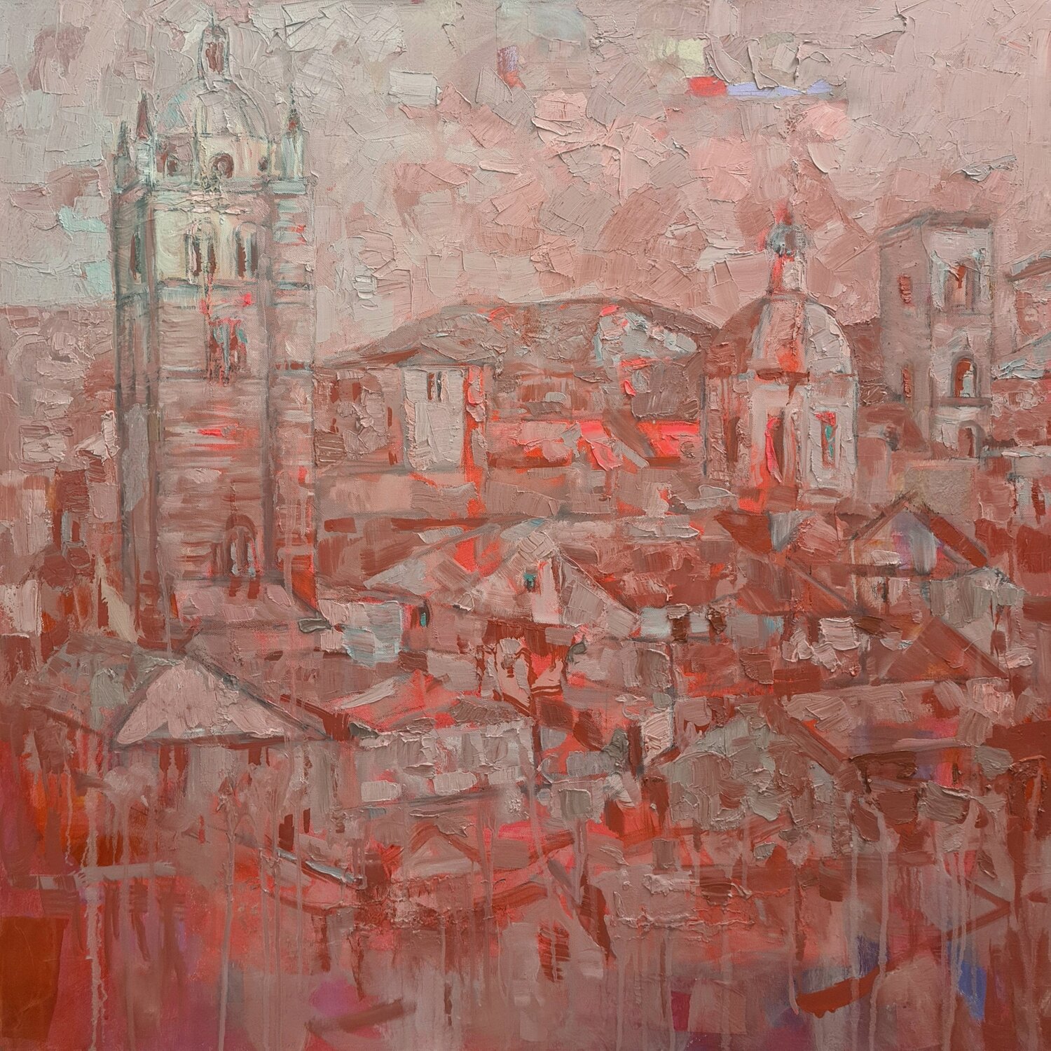 Genova cromatica Domenico Asmone Original painting for sale