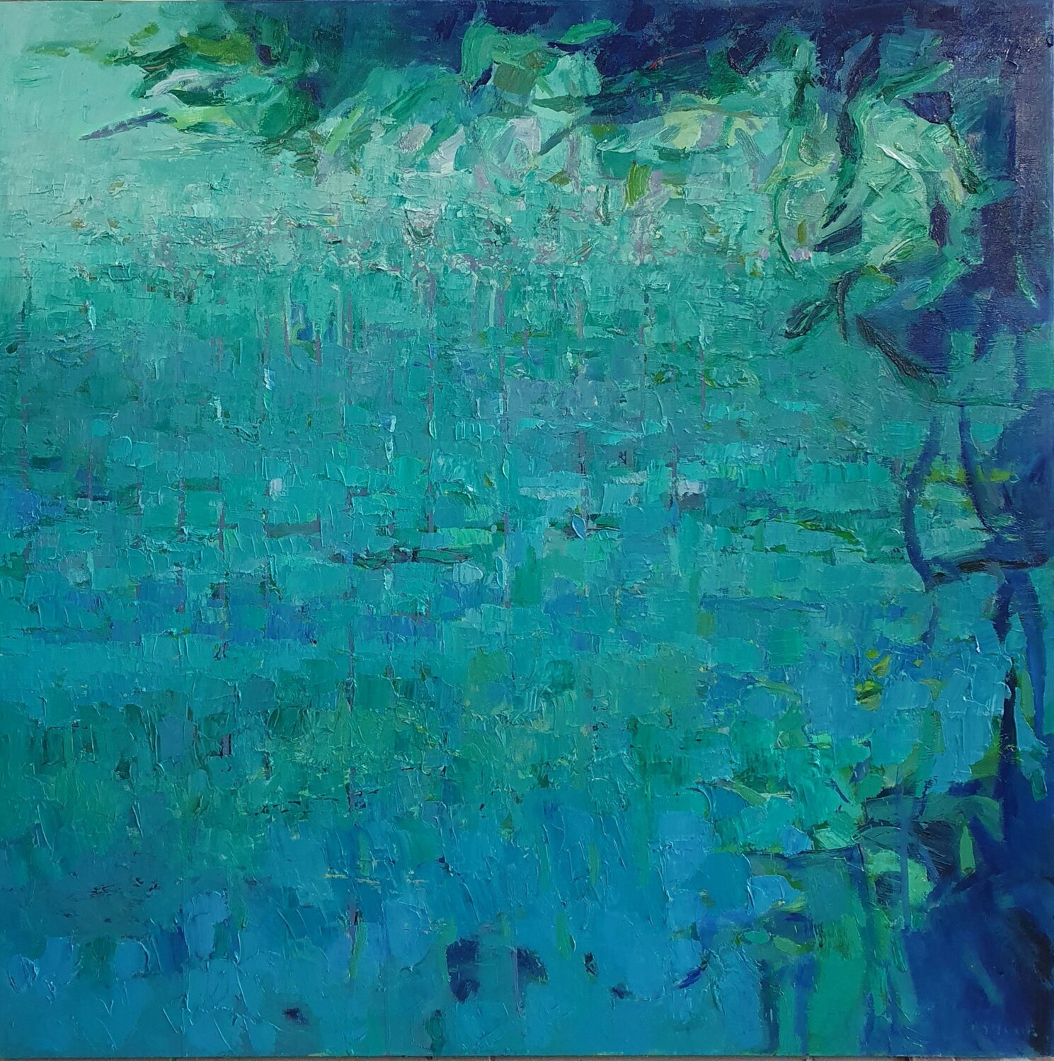 Temporale all'Idroscalo (Milano cromatica) Domenico Asmone Original painting for sale