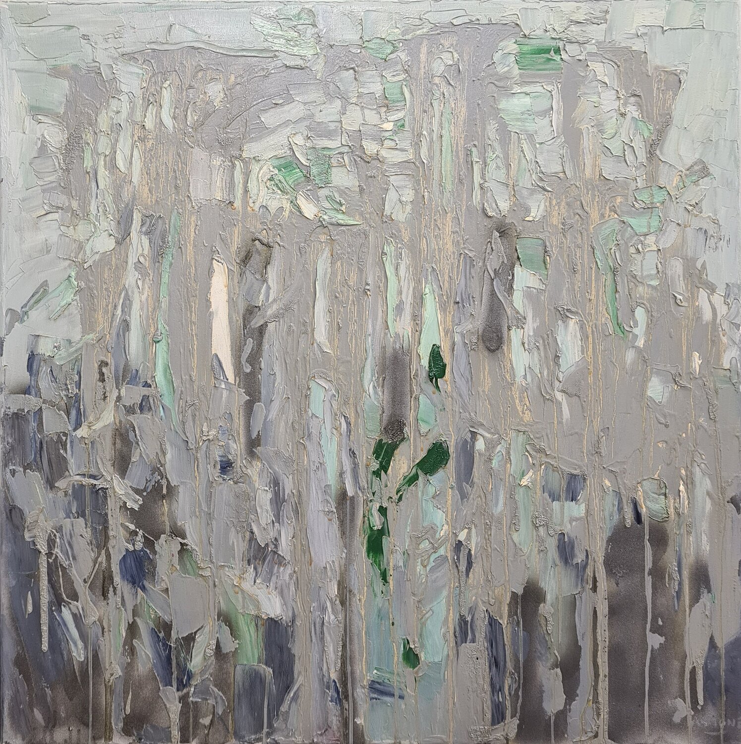 Cromatico grigio Domenico Asmone Original painting for sale