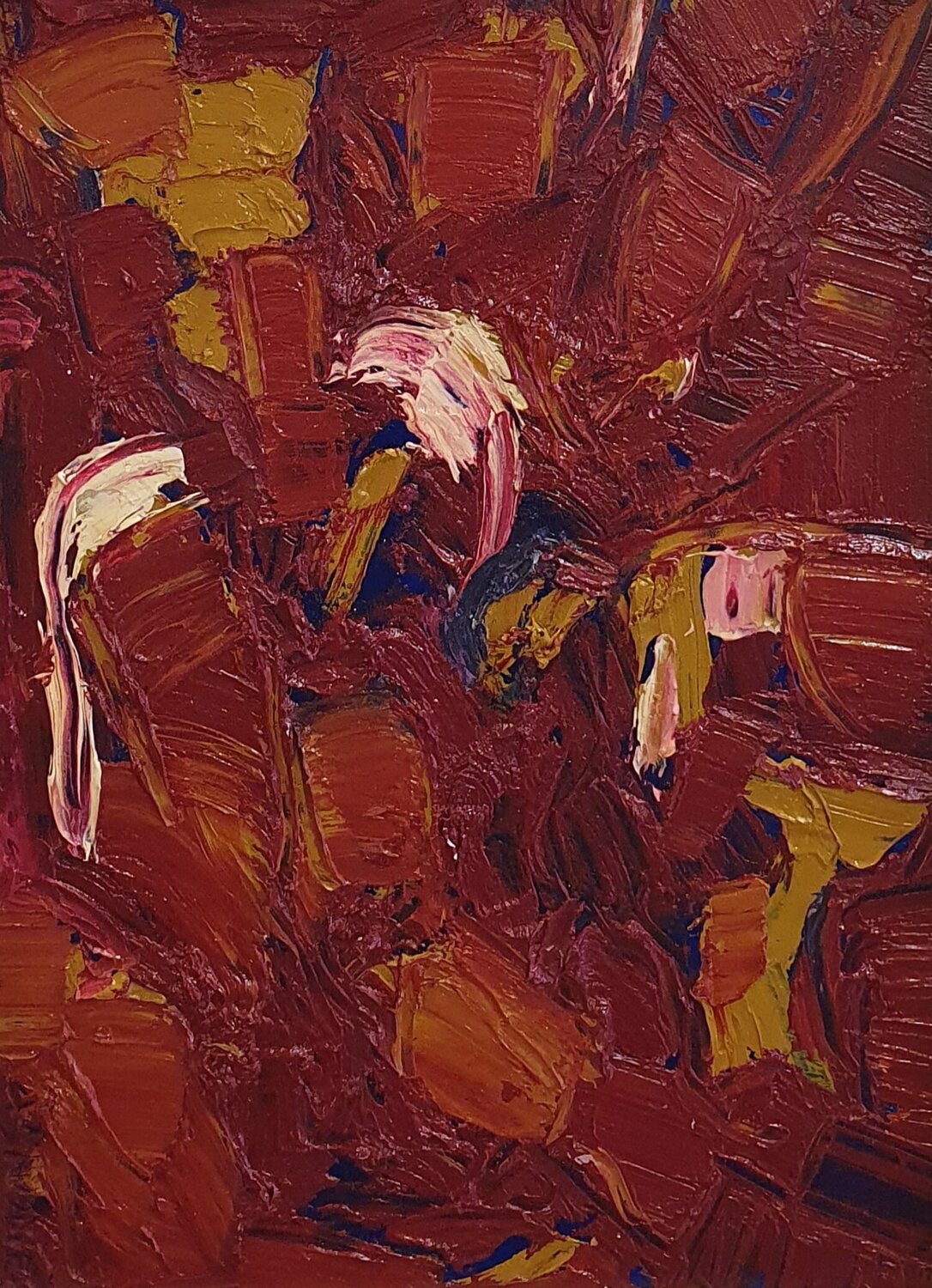 cromatico rosso Domenico Asmone Original painting for sale