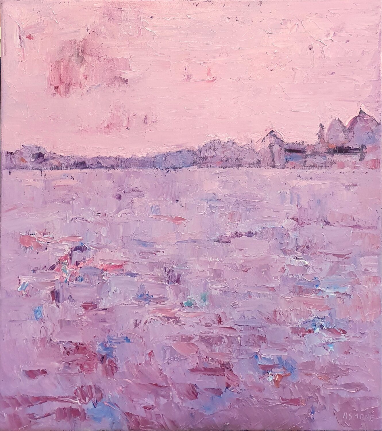 Venezia cromatica (Tramonto) Domenico Asmone Original painting for sale