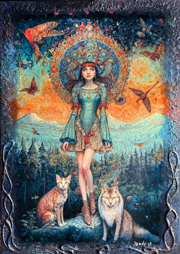 Soul’s Gleam. Song of the Sun and the Moon von Annael Grey, Malerei kaufen auf Select