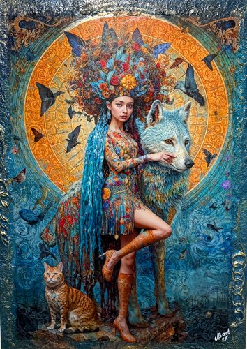 “Soul’s Sparkle: Oracle of the Path” von Annael Grey, Malerei kaufen auf Select