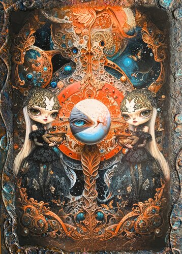 Dialogues with Eternity. Guardians of Mirrored Knowledge von Annael Grey, Malerei kaufen auf Select