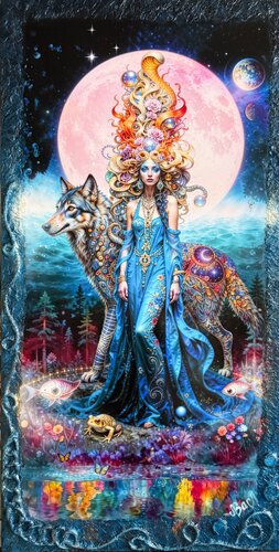 Beneath the Moon's Veil von Annael Grey, Malerei kaufen auf Select