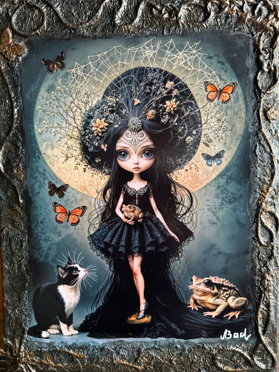 Here, the night becomes alive. Annael Grey Originalgemälde zu verkaufen