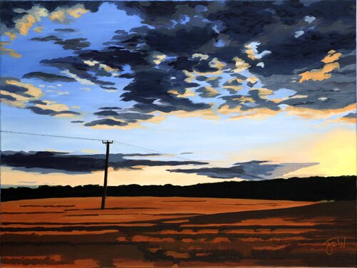 Sunset walk III by Jo Willis, Painting for Sale on Select