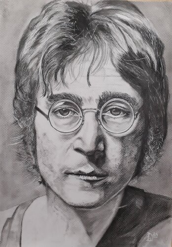 John Lennon by Birger Dicke, Drawing for Sale on Select
