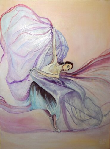 Pretty Ballerina by Birger Dicke, Painting for Sale on Select