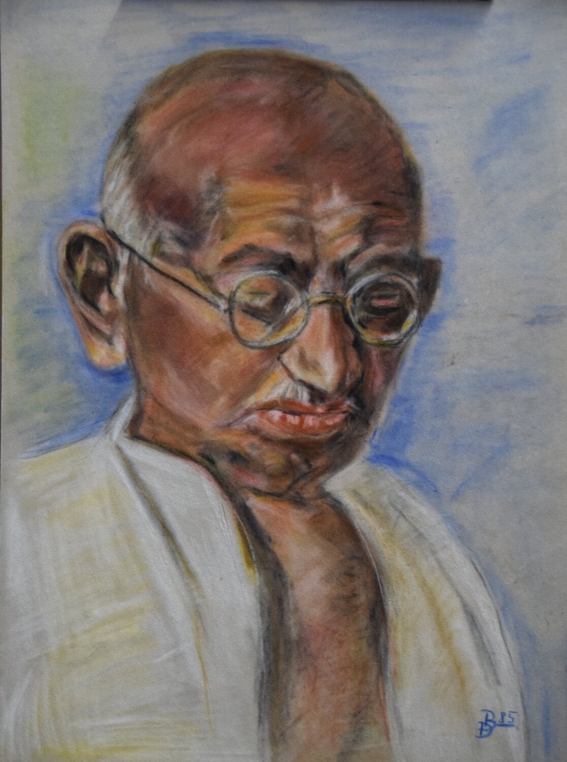 Ghandi Birger Dicke Original painting for sale