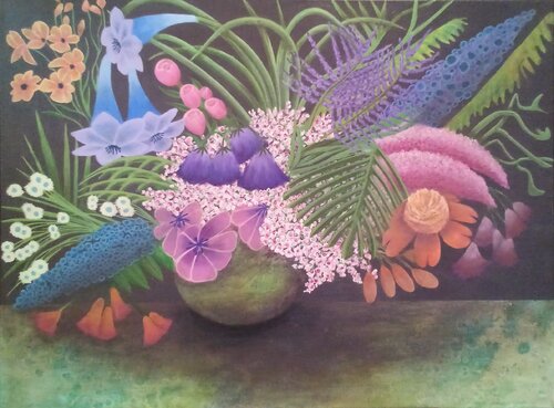 The Green Vase by Alison Adams, Painting for Sale on Select