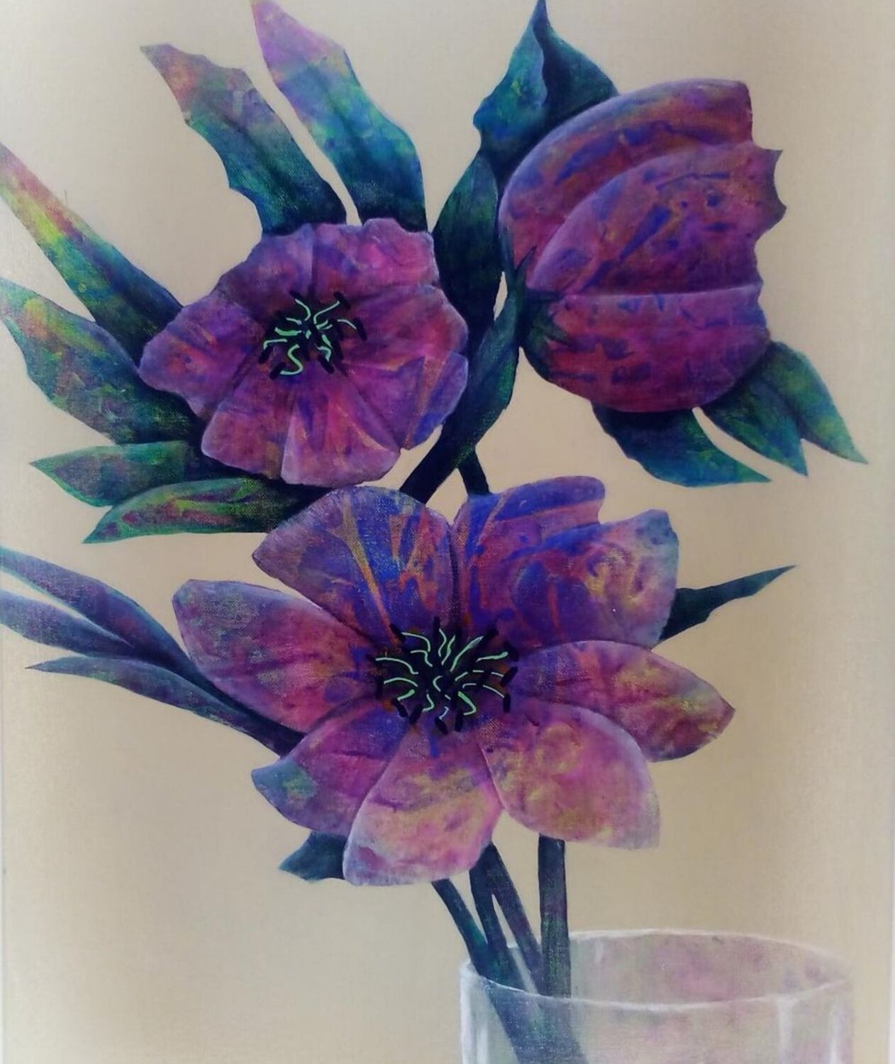 Burgeoning Blooms Alison Adams Original painting for sale