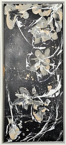 NIGHT FLOWERS - 2er Set by Art of K - Kathleen Simon, Painting for Sale on Select