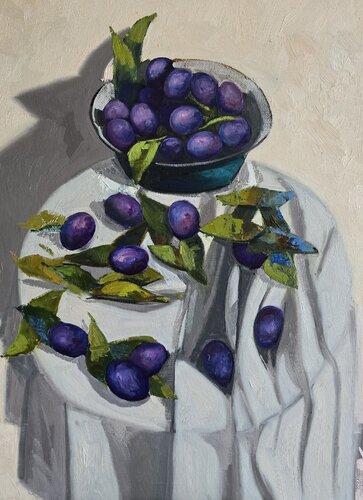 Shadows and Plums by Gulshaba Abbasova, Painting for Sale on Select