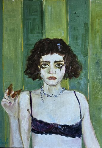 Fragile Strength by Gulshaba Abbasova, Painting for Sale on Select