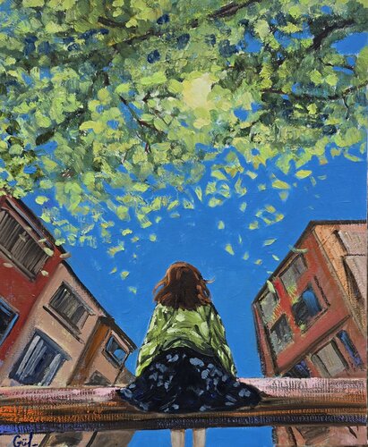 Embrace of the Sun by Gulshaba Abbasova, Painting for Sale on Select