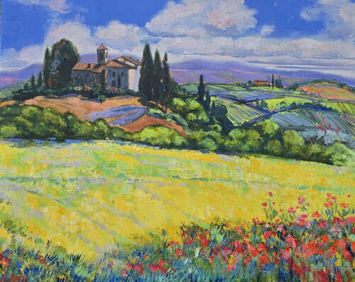 A Tuscan Fairytale by Gulshaba Abbasova, Painting for Sale on Select