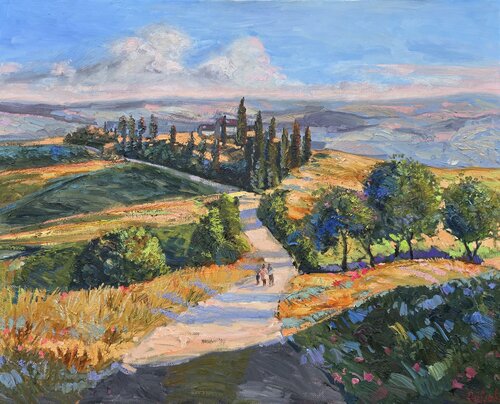 A Road Through Tuscany by Gulshaba Abbasova, Painting for Sale on Select