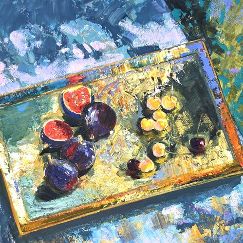 Figs, Cherries and Light von Gulshaba Abbasova, Malerei kaufen auf Select