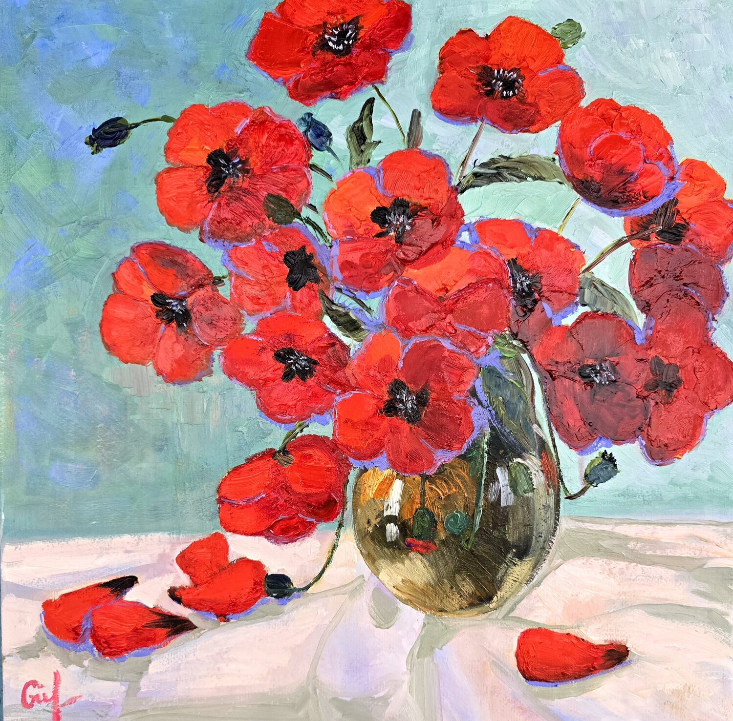 Garden Light: Fragile Fire Gulshaba Abbasova Original painting for sale