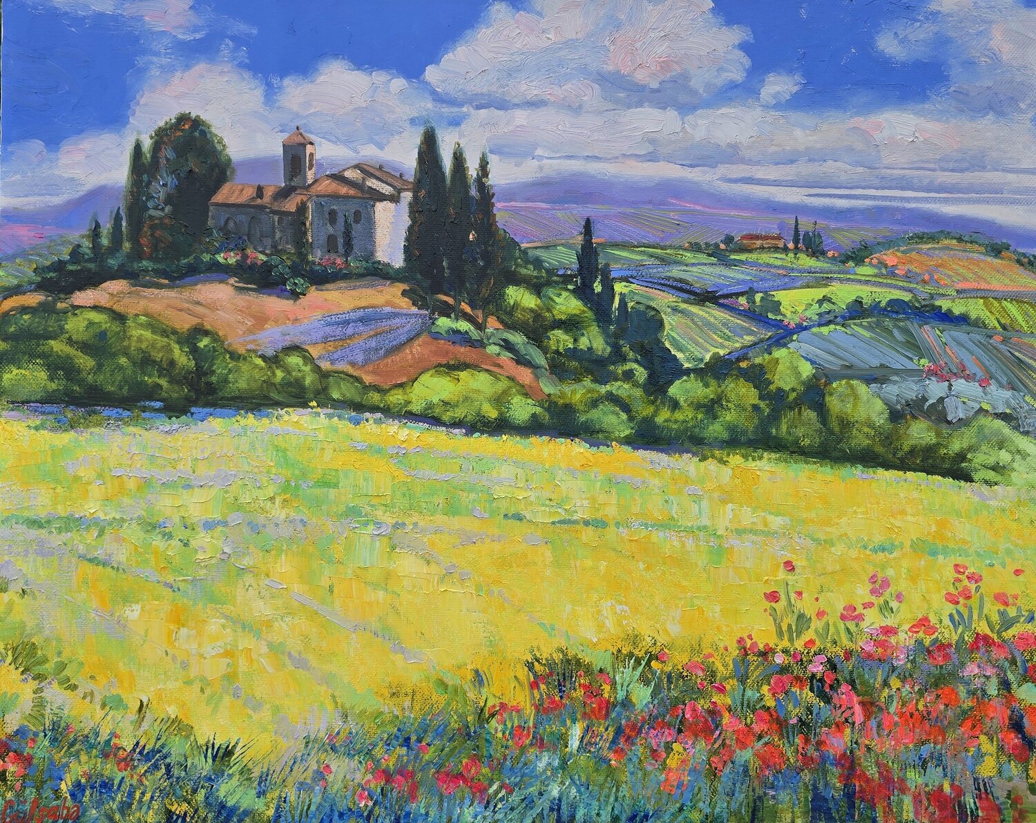 A Tuscan Fairytale Gulshaba Abbasova Original painting for sale