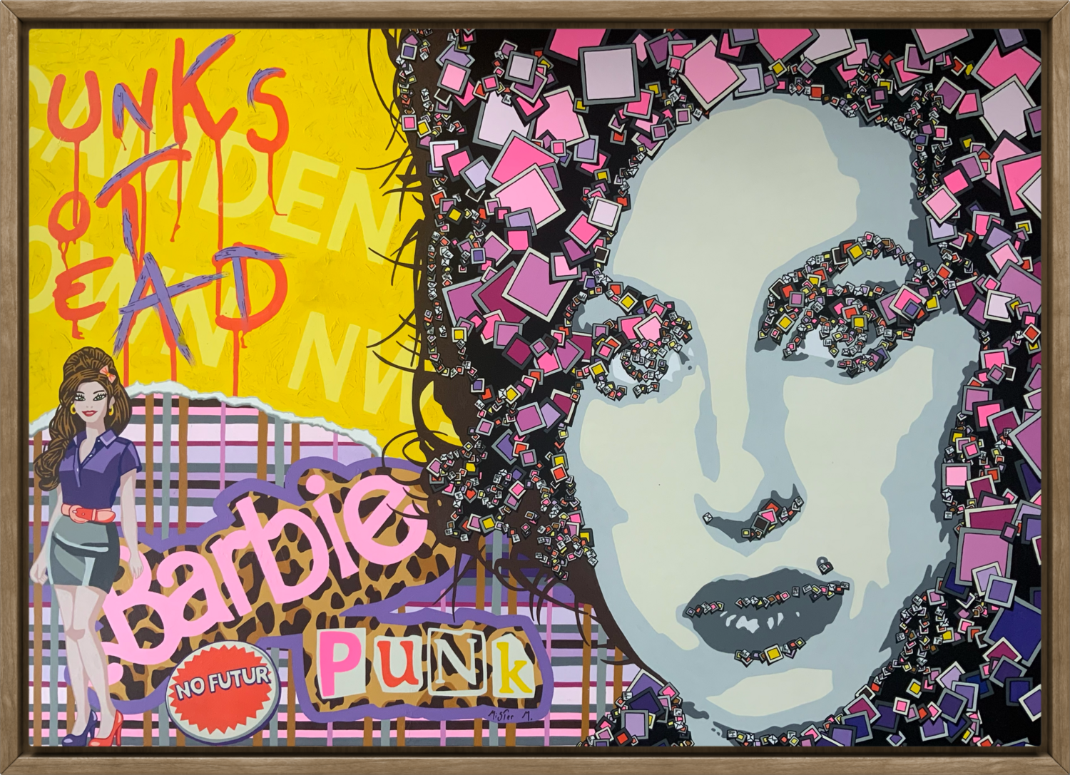 Amy Winehouse :  Barbie Punk - Final cut Mister Marcus Original painting for sale