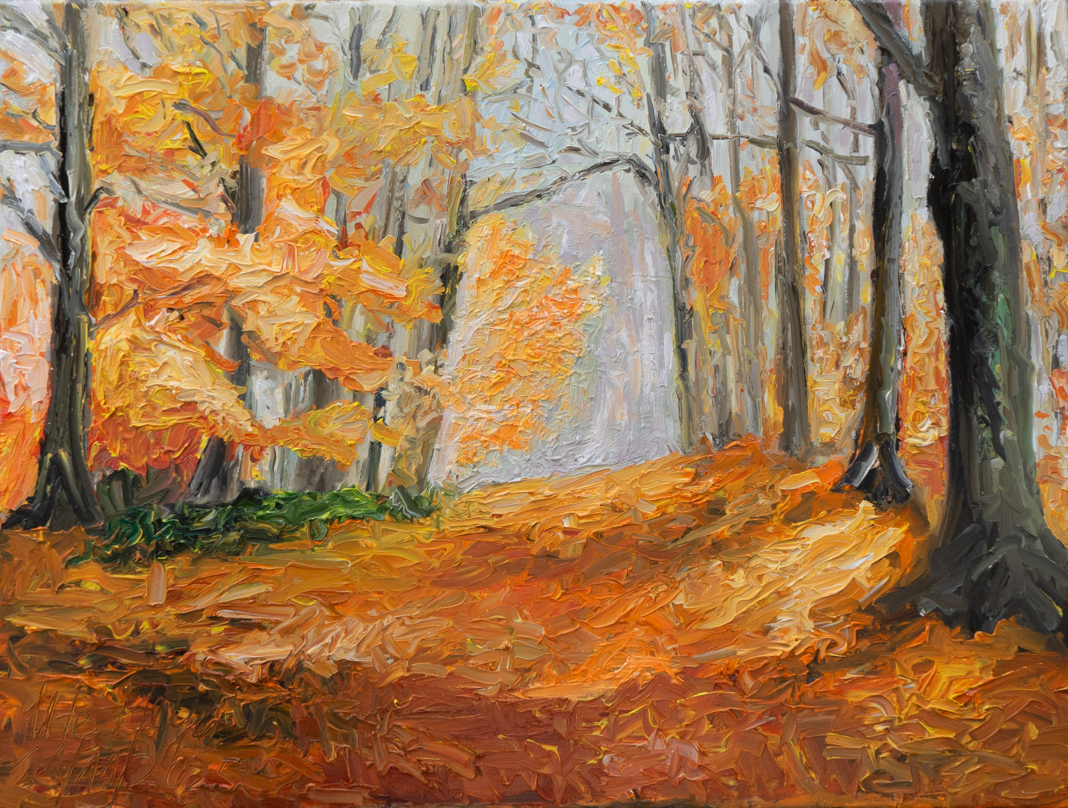 Weg durch den Herbstwald