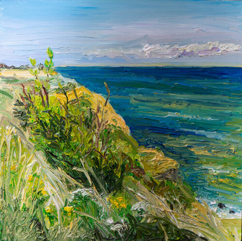 Sonniger Nachmittag an der Küste / Vittens Længe / Ærø by Ute Meyer, Painting for Sale on Select