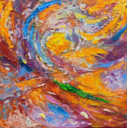 Rising green by Ute Meyer, Painting for Sale on Select