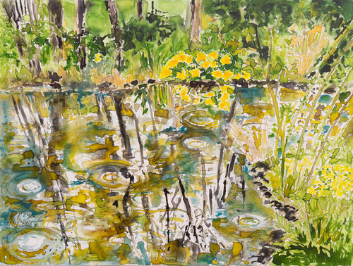 Frühlingsregen by Ute Meyer, Painting for Sale on Select