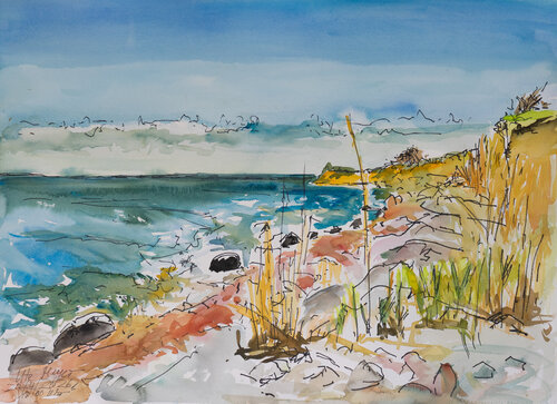 Früher Abend im Frühling / Tværby / Ærø by Ute Meyer, Painting for Sale on Select