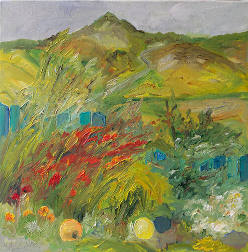 Im Windschutz /Lunning / Shetland by Ute Meyer, Painting for Sale on Select