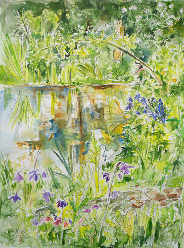 Vor der Rosenblüte II by Ute Meyer, Painting for Sale on Select