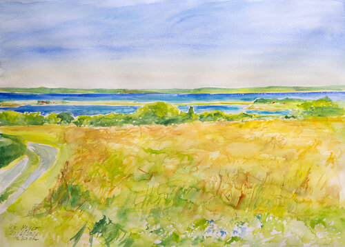Blick über die Insel im Sommer by Ute Meyer, Painting for Sale on Select