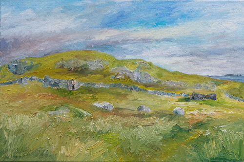 Friedlicher Sommertag / Lunning / Shetland von Ute Meyer, Malerei kaufen auf Select