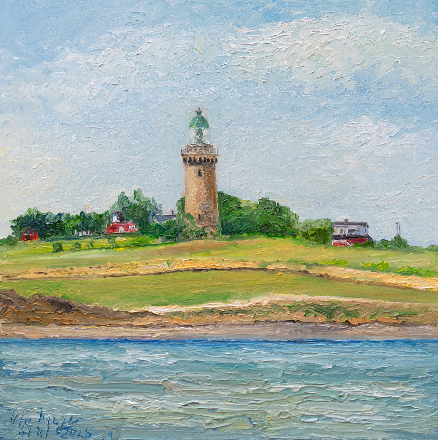 Skjoldnæs Fyr / Ærø Ute Meyer Original painting for sale