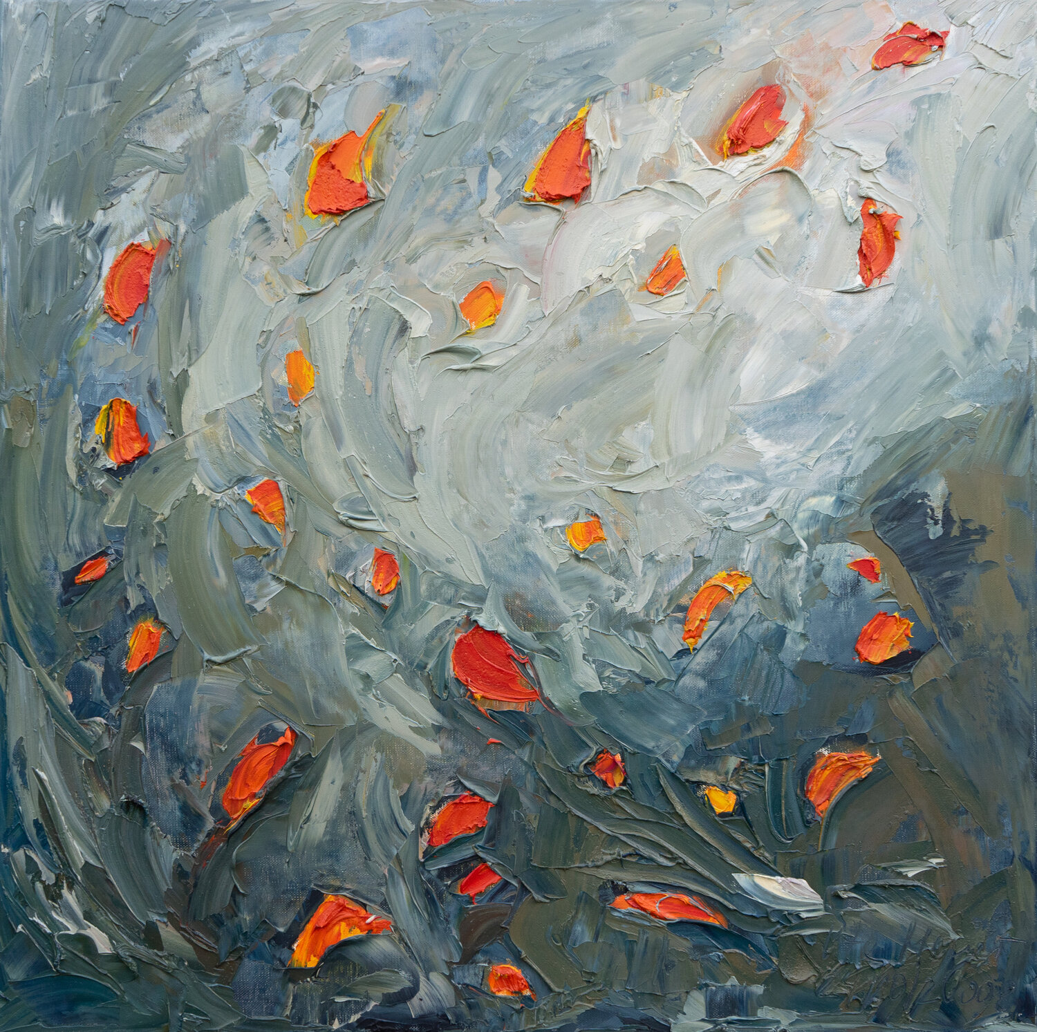 Windstoss Ute Meyer Original painting for sale