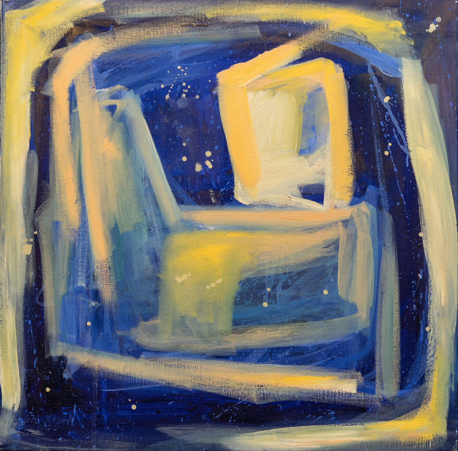 Dancing Square Ute Meyer Original painting for sale