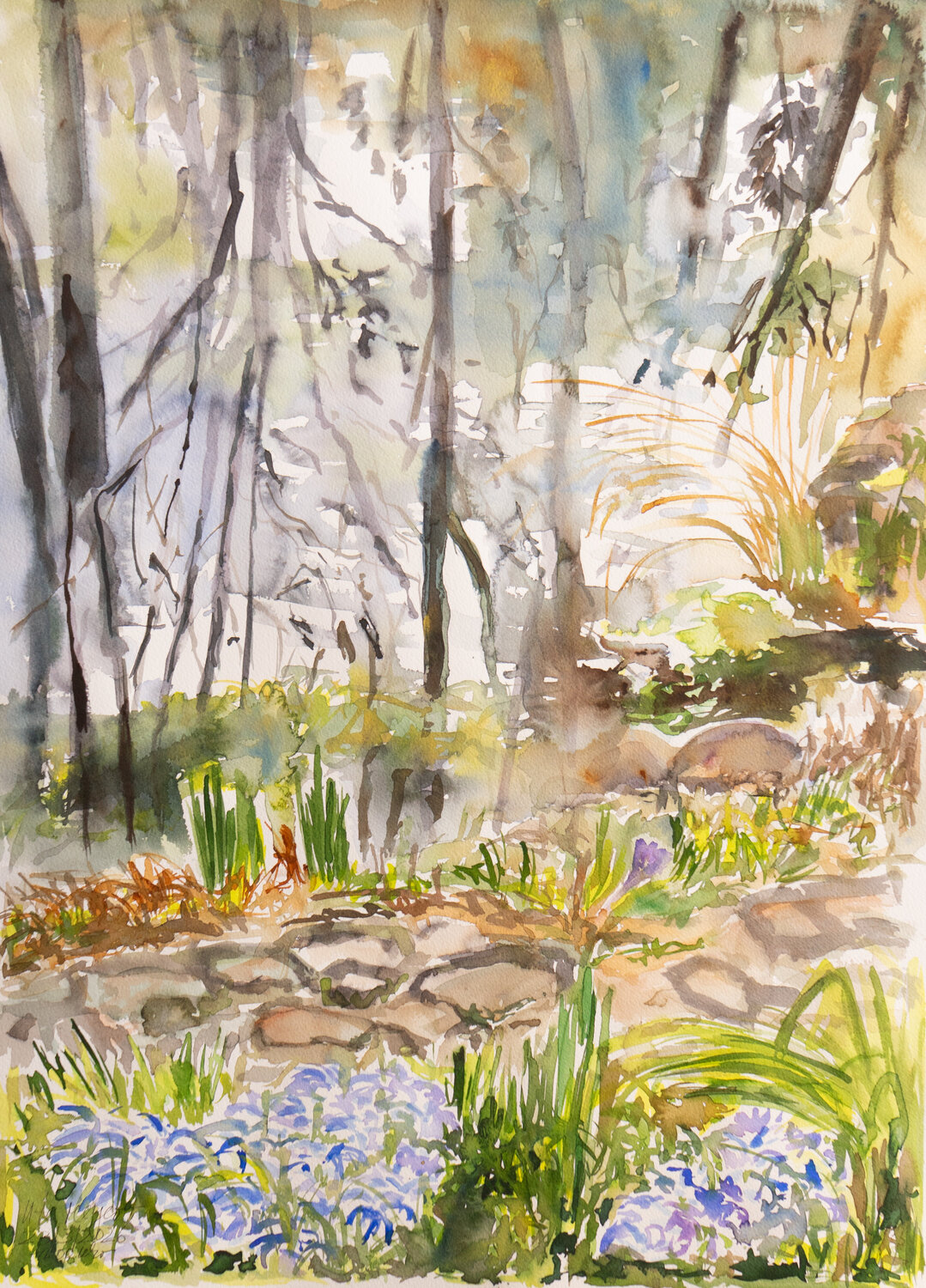 Frühling am Teich Ute Meyer Original painting for sale
