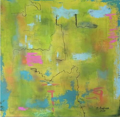 Flowers power by Mónica Andina, Painting for Sale on Select
