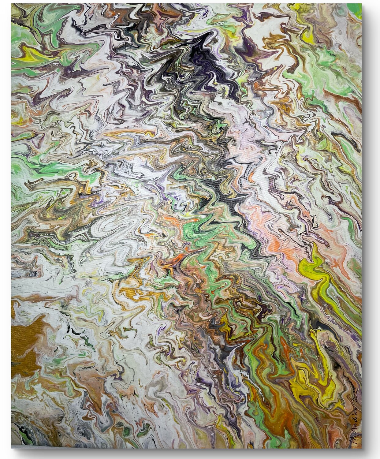 Sicodelia Mónica Andina Original painting for sale