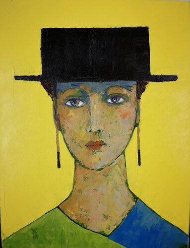 Black Hat 1 by Tessa Thonett, Painting for Sale on Select