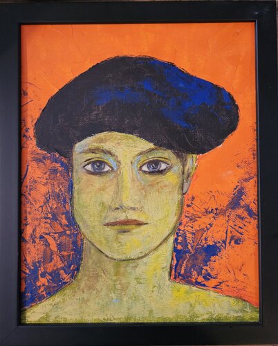 Black Beret by Tessa Thonett, Painting for Sale on Select